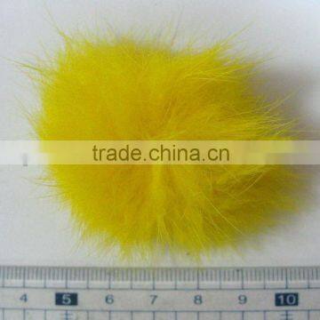 FUR BALLS, SEWING NOTION, HDF 1.8" Pom Poms YELLOW COLOR