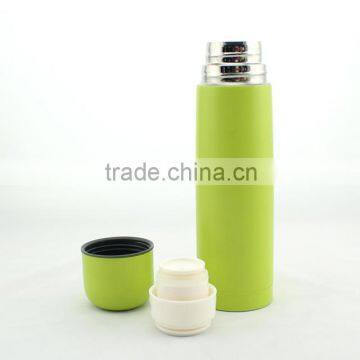 350ml/500ml Stainless Steel Vacuum Flask With Pu Leather  Bullet Shape Thermo Flask photo-3