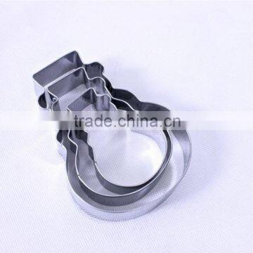 YangJiang Factory Manufature High Quality 3pcs Snowman Shape Stainless Steel Cookie Baking Tools photo-2