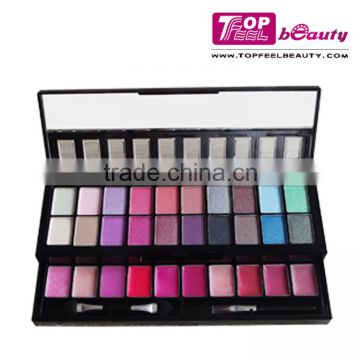 30 colors oem professional eyeshadow lipgloss palette makeup set