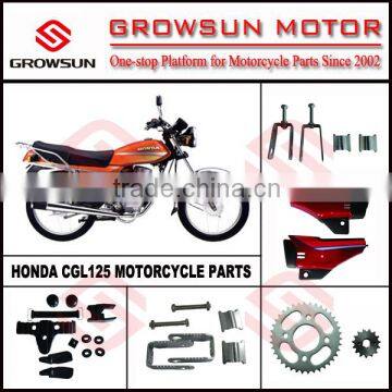 Hon. CGL125 Motorcycle Spare Parts, chain adjuster, side cover, sprocket
