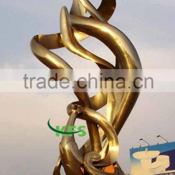 Stainless steel antique bronzing finish sculpture