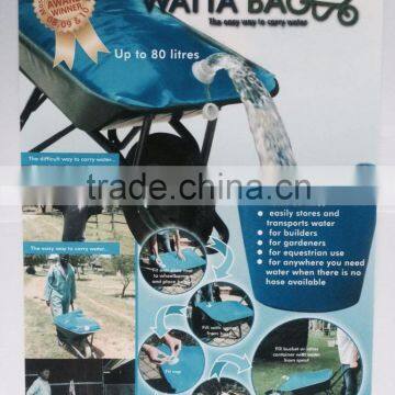 SGS Certification H2go barrow bag H2o bag as food grade water jug can transport 80L water