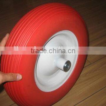 4.80/4.00-8 metal rim flat free tyre , pu foam tire