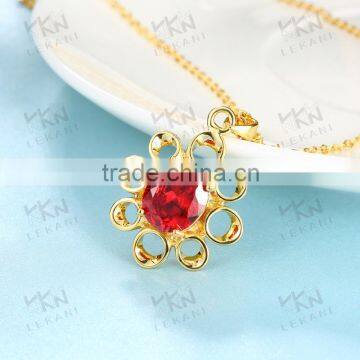 gold plating jewalries nacklaces flower shape hollow necklace