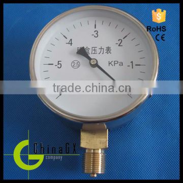 Hot!!! Manufacturer supply low price VG series Stainless steel oil, air, hydraulic, water Pressure Gauge manometer