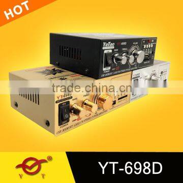 Loud 15W Professional Power Amplifier YT-698D with usb/sd three colour