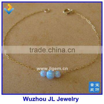 Сережки из стерлингового серебра 925 пробы с тремя маленькими опальными бусинами photo-3