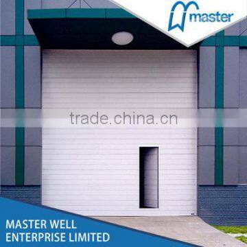 Overhead sectional double track high speed industrial door