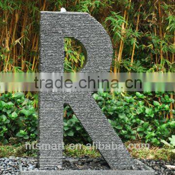 granite letter fountain R