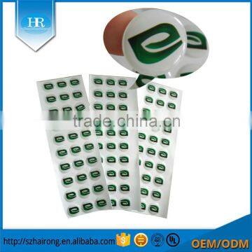 Adhesive Sticker Type And Custom 3D Plastic Labels