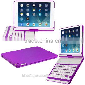 Rotatable Keyboard Case For iPad Air2, Ultra Slim Keyboard Cover Case with Bluetooth keyboard