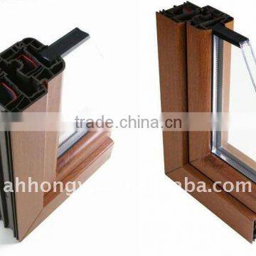 wooden shift powder coating aluminium profile