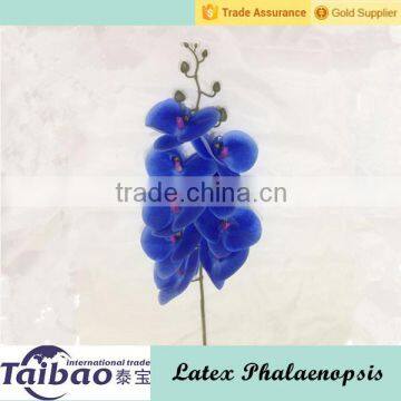 Latex material phalaenopsis type wedding decoration real touch blue orchid