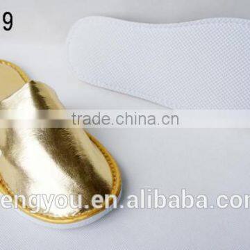 2014newest fashion golden indoor slippers for women