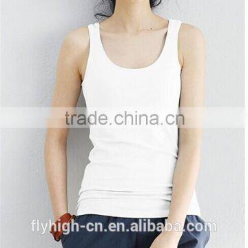 white color logo customized women tank top