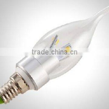 Top quality CE RoHS Certification Glass +Aluminum Material E14 led bulb light 3w