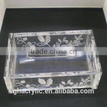 GH-RZ571 Acrylic Color Tissue Box Gold Cover Plexiglass Tissue Holder for Sale ,customized Acrylic Tissue Box Cover photo-5