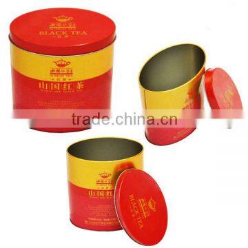 Elliptical Tin Box For Tea Packaging