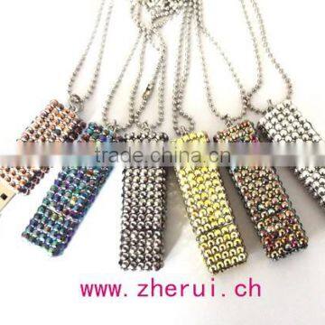 Various designs bling Rhinestone metal 1GB flash memory usb