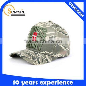 3D embroidery custom camouflage baseball cap