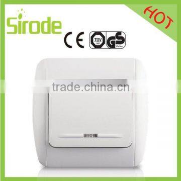 Canton Fair EUro Standard ABS/PC/Metal livolo electric material wall led light Switch with LED light