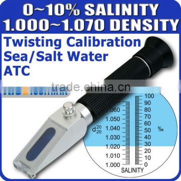 0~10% Salt Water Aquarium Hydrometer Sea Twisting Knob Salinity Refractometer