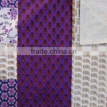 Hand Block Print Patchwork Bedspread With Set of 2 Pillow Covers, Queen Size Patchwork Bedding, Beautiful Golden Block Print Bed photo-3