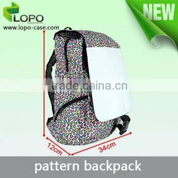 Fashion high quality sublimation adults/kids pattern backpack for adults