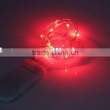 battery operated mini LED fairy light Copper string wire red