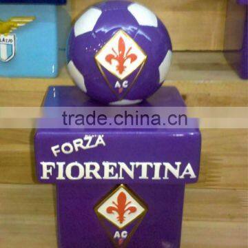football polyresin coin bank