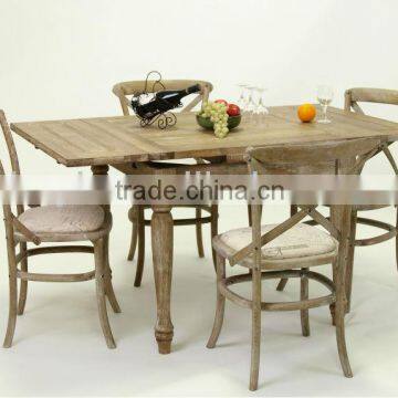 Antique style Solid oAk Wooden Dining Table /Extensible Conference Table (DT-515F-OAK,90CM)