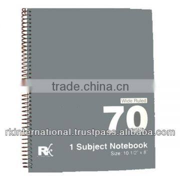 70 Sheets Subject Notebook