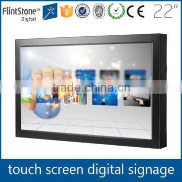 22 inch wall mount interactive touch screen lcd monitor for retail promotions