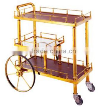 luxury Stainless Steel Hotel Wine Trolley