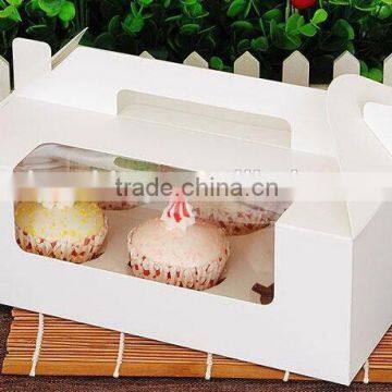 Take Away Recycled White Paper Card Cake Box,cake Paper Box