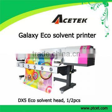 6 feet galaxy eco solvent printer with dx7 print head with galaxy Eco solvent ink