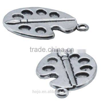 Wholesales Palette Charm Pendant in Antique Silver27x19mm for Handcraft Bracelet Necklace