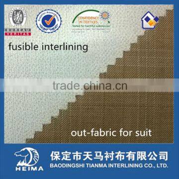 High quality twill woven stretch adhesive Interlining for garment