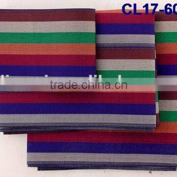 CL17-60(19) March Promotion Big Sale Colorful Line African High Quality New Aso Oke Headtie Handcut Three Pieces Aso Oke Headtie photo-3