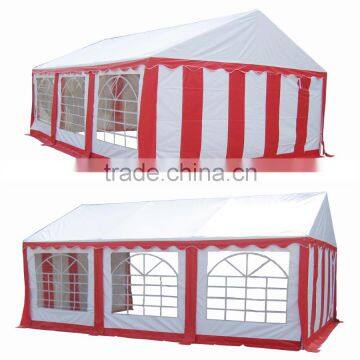 Hot selling 4x6m white&red PVC wedding tents with enhanced frame and full sets of sidewalls