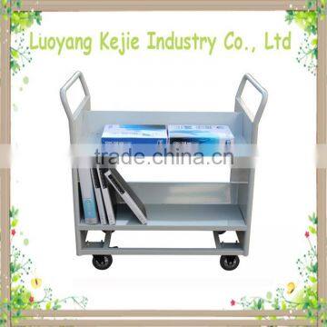 2016 newest design school book trolley book tool cart library book trolley