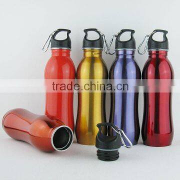 Wide mouth stainless steel drinking bottle/color printing water bottle for sports