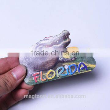 2016 cool animal crocodile design flat kids paper fridge magnets for children toys