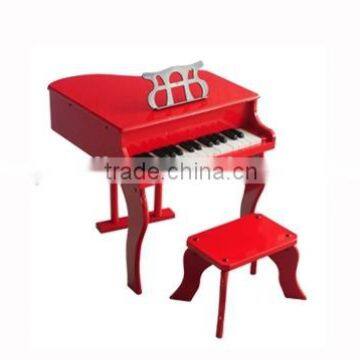 Fashion 30 key children red Wooden piano, Mini child wooden piano toy