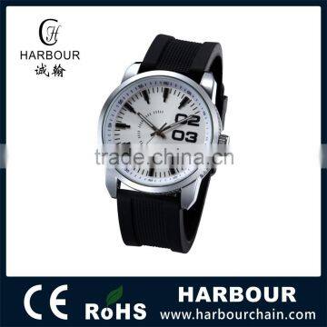 Stainelss Steel Back Rubber Band Fashion Quartz Mens Watch photo-2