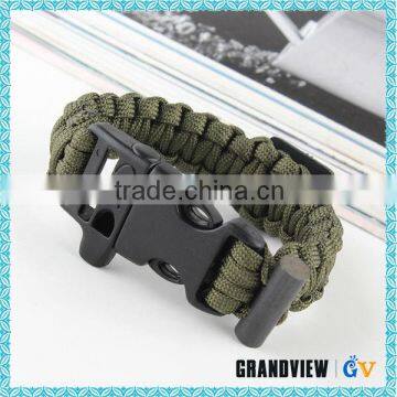 Outdoor Survival 7 Strands 550 Paracord Bracelet With Flint Fire Start Compass and Whistle photo-2