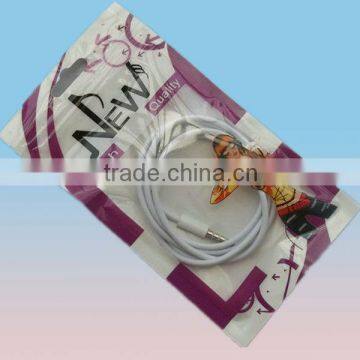 plastic zipper bag with window for earphone