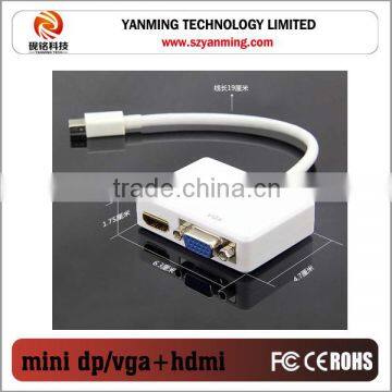 Mini displayport to HDMI and vga adapter cable 20cm