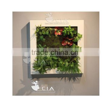 Great Artificial Succulents Green Wall Plastic Vertical Garden Art